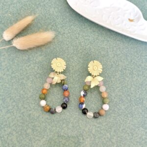 Boucles d'oreille Goutte multicolore