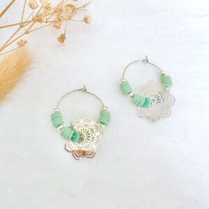 Boucles d'oreille creole etoile