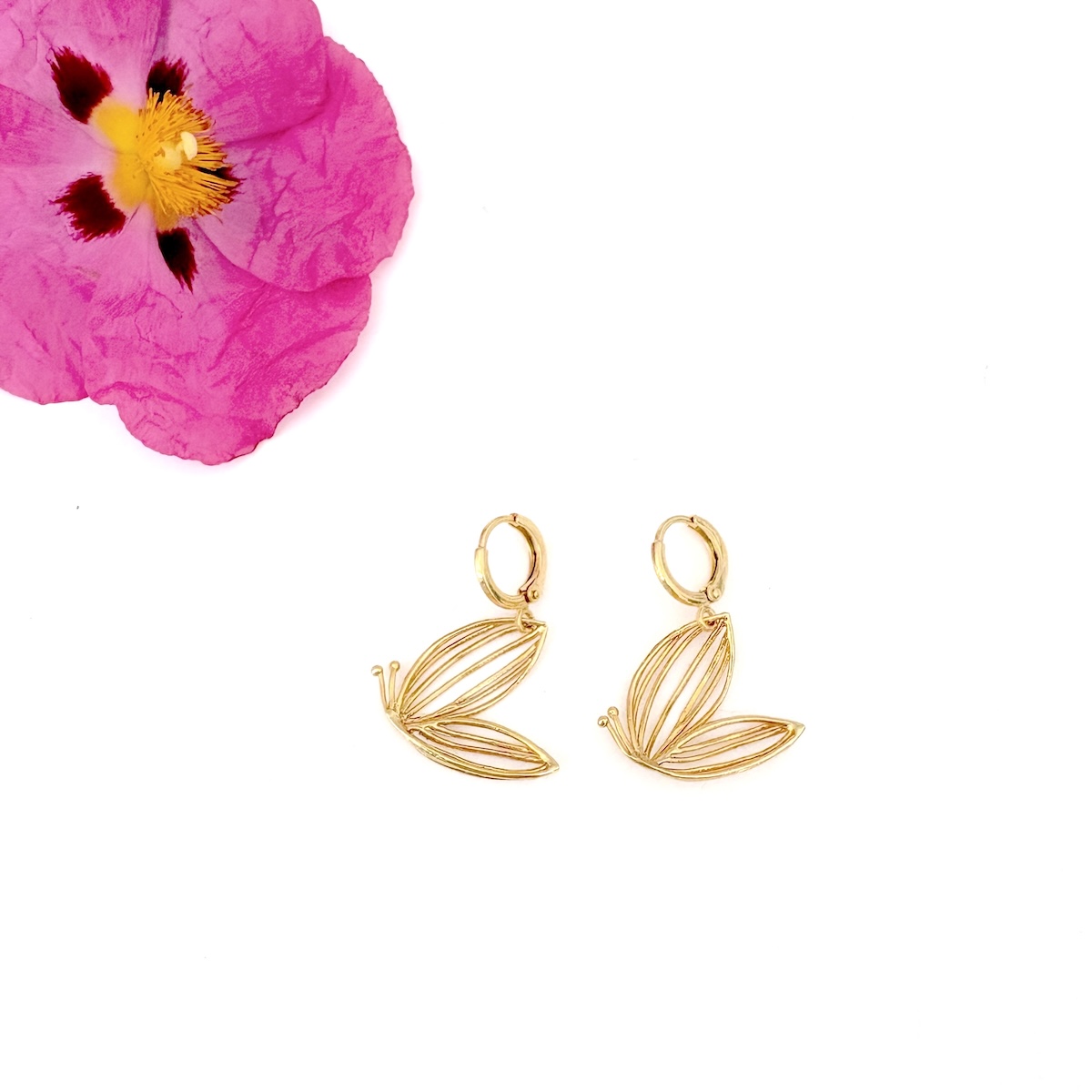 Boucles d'oreille Devin - plaqué or