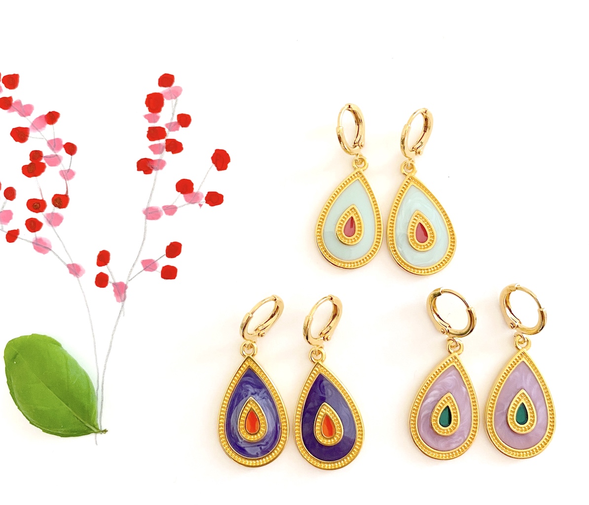 Boucles d'oreille Azuré – Image 3