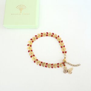 Bracelet papillon rouge
