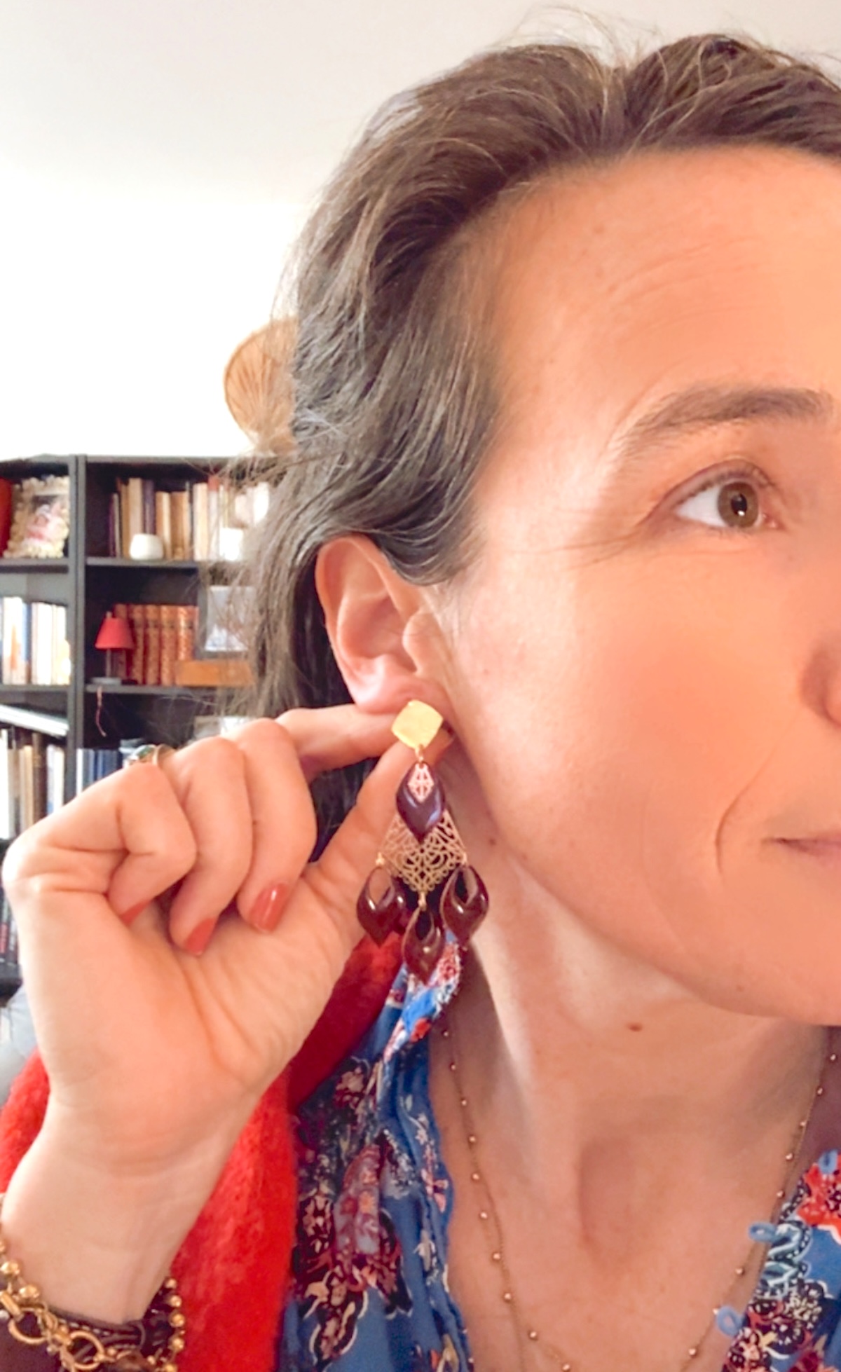 Boucles d'oreille Bordeaux – Image 2