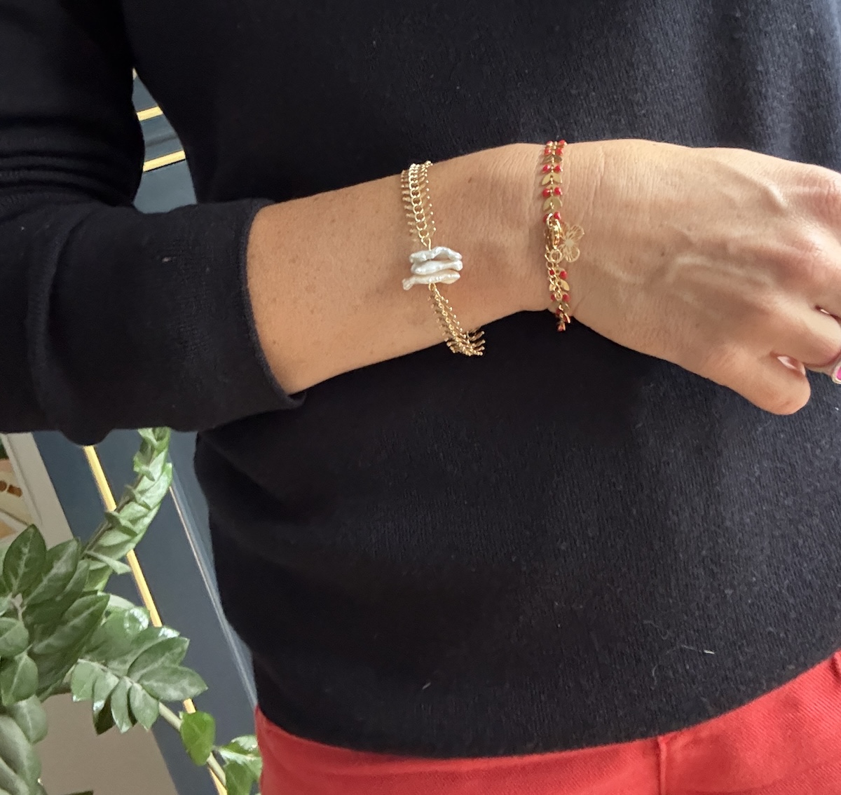 Bracelet papillon rouge – Image 2