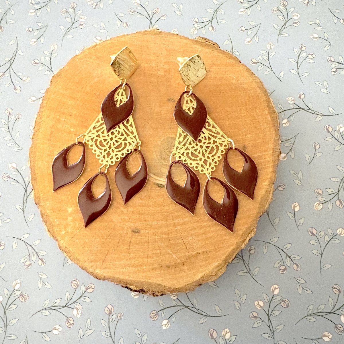 Boucles d'oreille Bordeaux