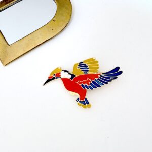peigne barrette oiseau colibri accessoire cheveux original et coloree