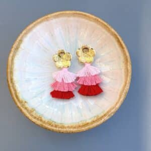Boucles d'oreille 3 pompons