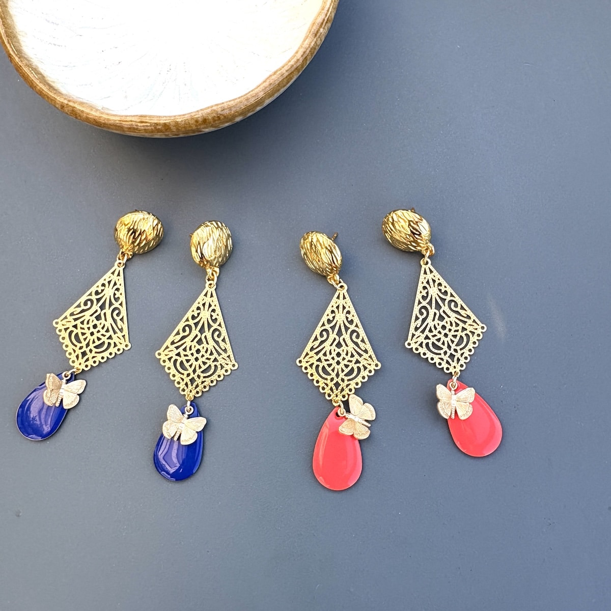 Boucles d'oreille Mariposa