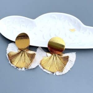 Boucles d'oreille Tweed - plaqué or